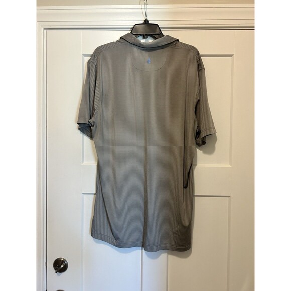 Johnnie O Polo Shirt Men’s Size Small Gray Striped Golf Performance Short Sleeve - Picture 4 of 4